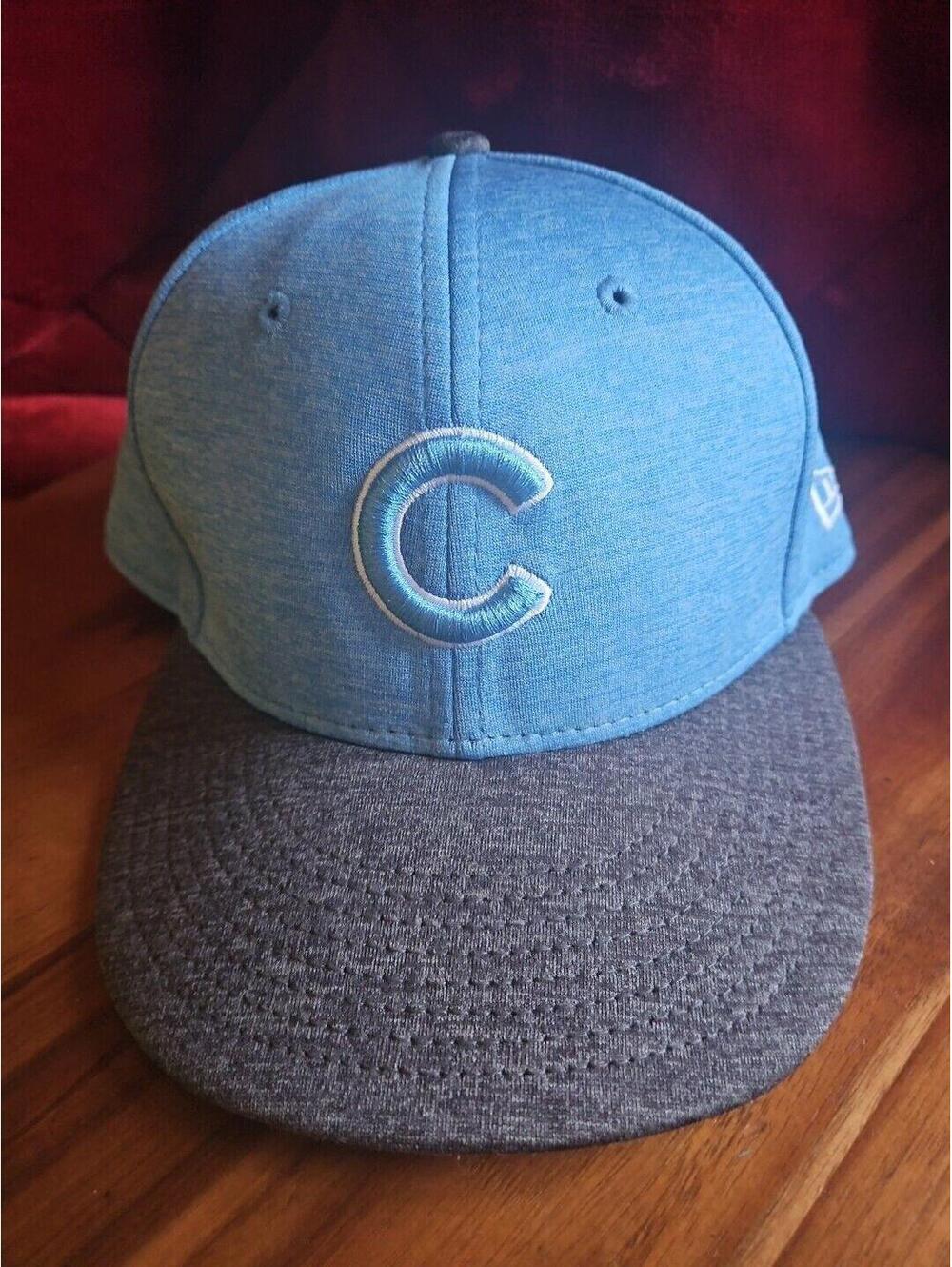 Chicago Cubs New Era MLB Authentic Collection 59FIFTY Size 7-1/4 Sky Blue Cap